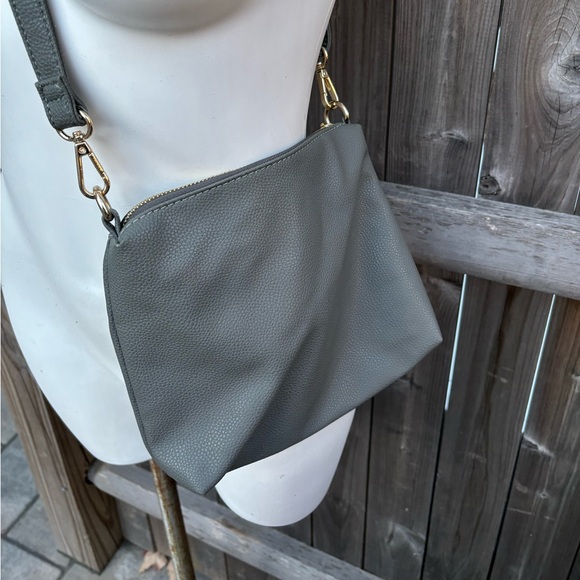 BEBE Purse Crossbody Bag Dark Grey with Gold Hardware - Picture 2 of 4